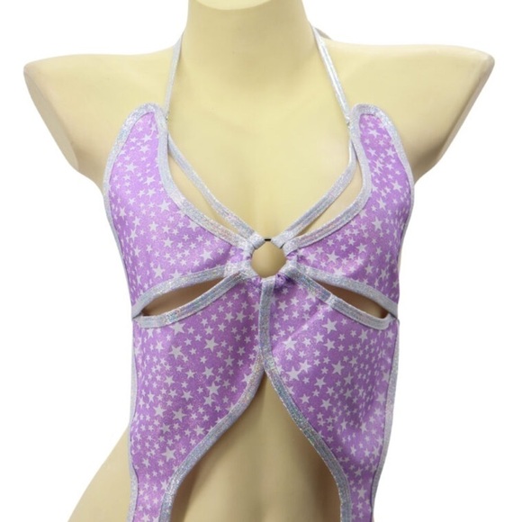 𝅺shiny lavender butterfly top - Picture 5 of 5